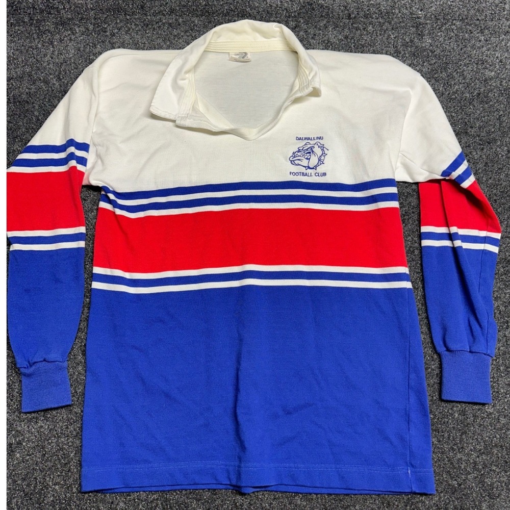 Vintage rugby polo football mens large striped retro sports Blokecore grandpa